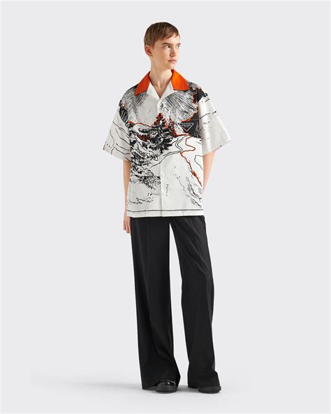 Black/orange Timecapsule Printed Cotton Shirt 